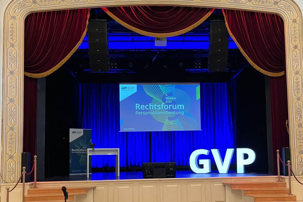 Podium und Bühne mit GVP Setting